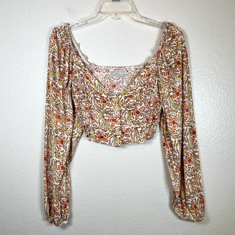 Urban Outfitters Cropped Peasant Top